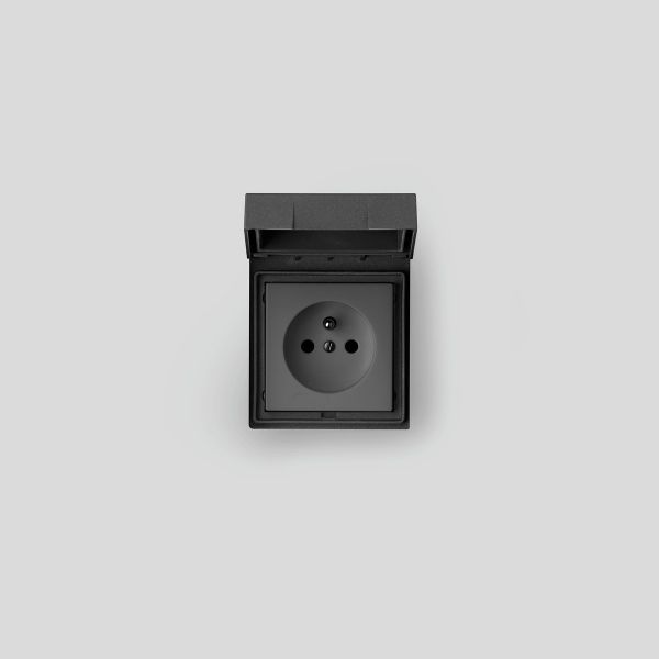 BEGA Steckdosenelement graphit 79mm 71232