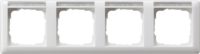 Gira Rahmen 4f.reinweiß-glänzend m. Schriftfeld 109403