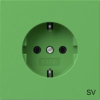 GIRA 4188707 SCHUKO-Steckd.SV Flächenschalter Grün