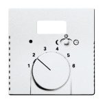 Busch-Jaeger Zentralscheibe alu/si Temp Regl mit Nachtabs 1795 TA-83
