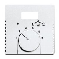 Busch-Jaeger Zentralscheibe alu/si Temp Regl mit Nachtabs 1795 TA-83
