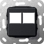 Gira MJ RJ 45 2-fach für LexCom Einsatz schwarz 562910