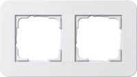 Gira Abdeckrahmen 2fach Reinweiß/Reinweiß 0212410