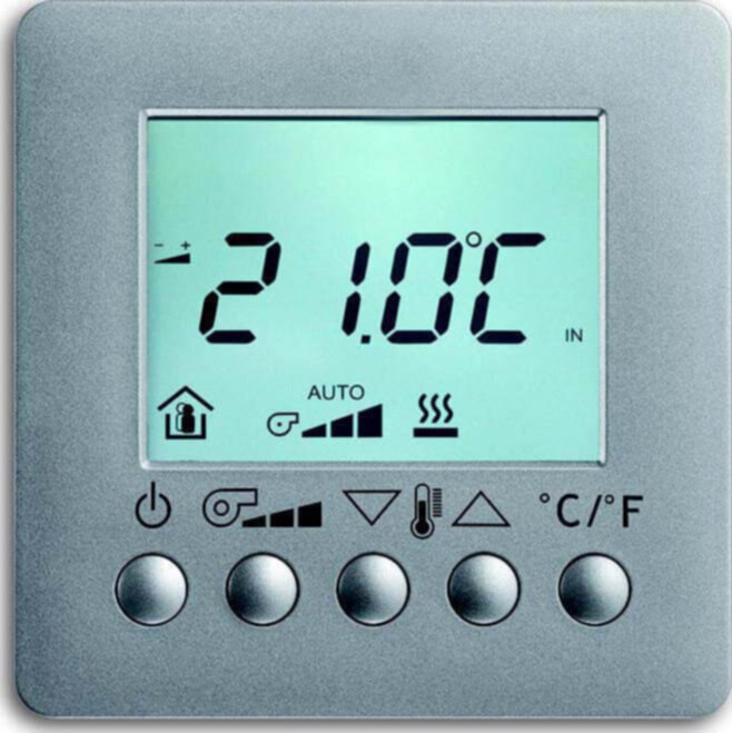 Busch-Jaeger Busch-Jaeger Raumtemperaturregler Aufputz FAN Coil mit Display 6138/11-83