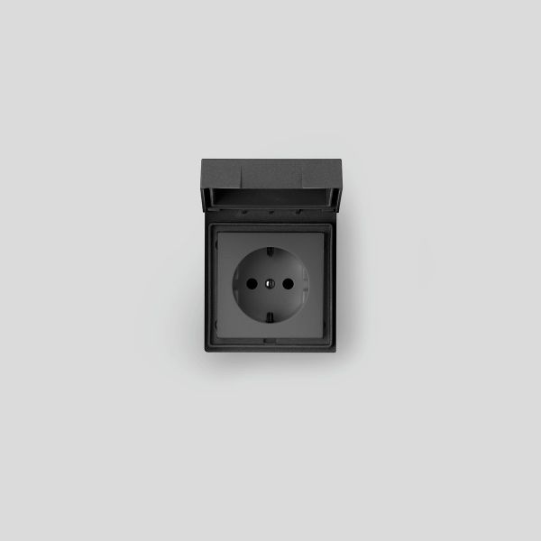 BEGA Steckdosenelement graphit 79mm 71231