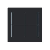 Busch-Jaeger Tastwippe KNX free@home schwarz Busch-art linear LFW/A.4.70.11-45m Kunststoff