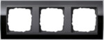 Gira Abdeckrahmen 3-fach klar schwarz 0213738