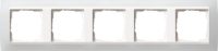 Gira Abdeckrahmen 5f.opak ws für reinweiß Event 0215334