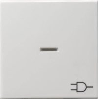 Gira Wippe Kontrollf. reinweiß +Symbol Steckdose 020927