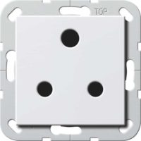 Gira Steckdose Round Pin 15A abschaltbar reinweiß 277403