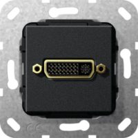 Gira DVI Gender Changer Einsatz schwarz matt 564410