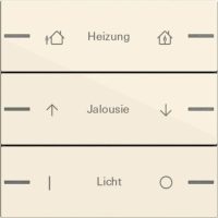 Gira Wippenset 3-fach indiv. Tastsensor Cremeweiß 576301