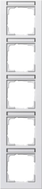 Gira Abdeckrahmen 5fach rws/matt senkrecht,bruchsi. 111522