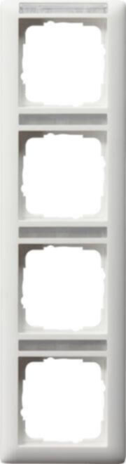 Gira Rahmen 4-fach senkrecht m. Schriftfeld 111427