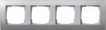 Gira Abdeckrahmen 4-fach alu mit Aluminium ZL, Event 021436