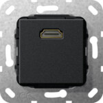 Gira Unterputz Tragring HDMI schwarz matt Kabelpeitsche 567010