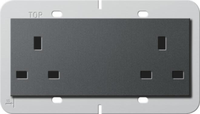 Gira Gira Doppelsteckdose 13A anthrazit 278228