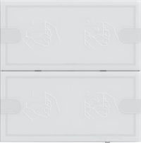 Gira Tastsensor 4 Komfort 2-fach für KNX, weiß, 5002003