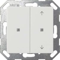 Gira KNX Taster Wippe 2fach reinweiß unbedruckt/Pfeile 517527