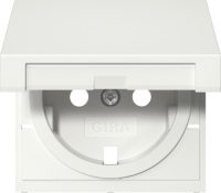 Bild vom Produkt: Gira Abd. SCHUKO-Steckdose KD Reinweiß 492203
