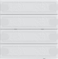 Gira Tastsensor 4 Komfort 4-fach für KNX, weiß, 5004003