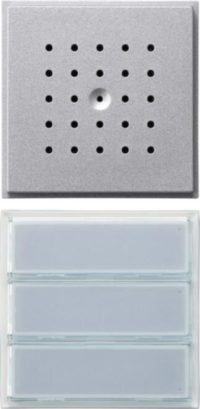 Gira Türstation 3-fach, Unterputzmontage, Aluminium, 126165