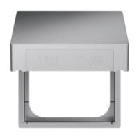 Busch-Jaeger Rahmen 1-fach alu matt Klappdeckel Kunststoff 2518-WD-83