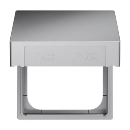 Busch-Jaeger Busch-Jaeger Rahmen 1-fach alu matt Klappdeckel Kunststoff 2518-WD-83