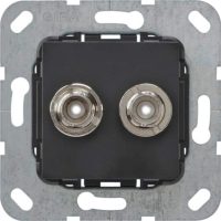 Gira BNC 2fach Crimpanschluss schwarz matt 563010