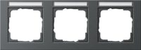 Gira Abdeckrahmen 3fach anthrazit waagerecht, bruchsi. 109323