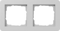 GIRA 0212154 Abdeckrahmen 2fach Gira E1 Grau m