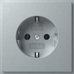 Gira 418865 SCHUKO-Steckdose (IP20) TX_44 Farbe Aluminium
