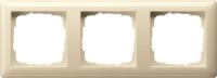Gira Abdeckrahmen 3fach cremeweiß-glänzend bruchsicher 021301