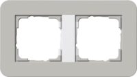 Gira Abdeckrahmen 2fach Grau/Reinweiß 0212412