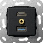 Gira Unterputz Tragring HDMI und USB A swma Kabelpeitsche 568110