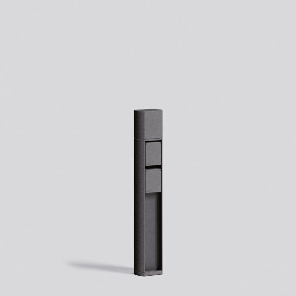 BEGA Steckdosensäule Metall graphit IP44 71114 2Steckd 600x110x75mm