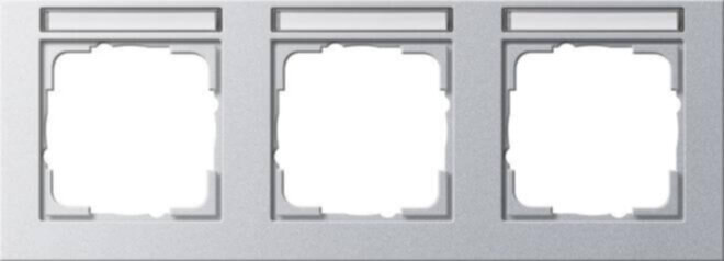 Gira Gira Abdeckrahmen 3fach .alu waagerecht, bruchsi. 109325