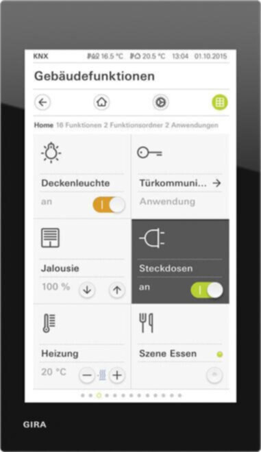 Gira Gira Raumbediengerät G1 Unterputz 24V schwarz 207705
