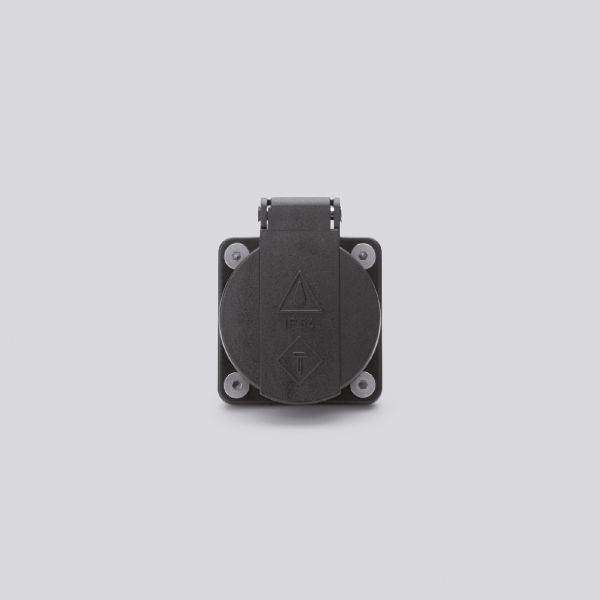 BEGA Steckdose 1f sw mt Einb Klappd IP54 70190 vert