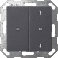 Gira KNX Taster Wippe 2fach anthrazit unbedruckt/Pfeile 517528
