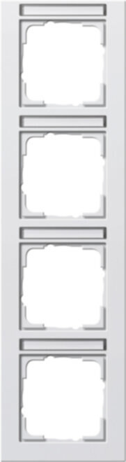 Gira Abdeckrahmen 4fach rws/matt senkrecht,bruchsi. 111422