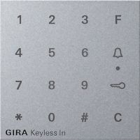 Bild vom Produkt: Gira Aufsatz Codetastatur alu 851326