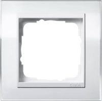 Gira Abdeckrahmen 1fach klar weiß 0211723