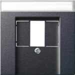 Gira Zentralplatte TAE anthrazit mit Schriftfeld.,System55 087628