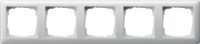Gira Abdeckrahmen 5fach reinweiß-glänzend bruchsicher 021503