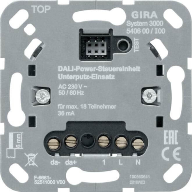 Gira Gira DALI-Steuereinheit S3000 Unterputz-Einsatz 540600