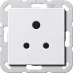 Gira Steckdose Round Pin 5A reinweiß 277203