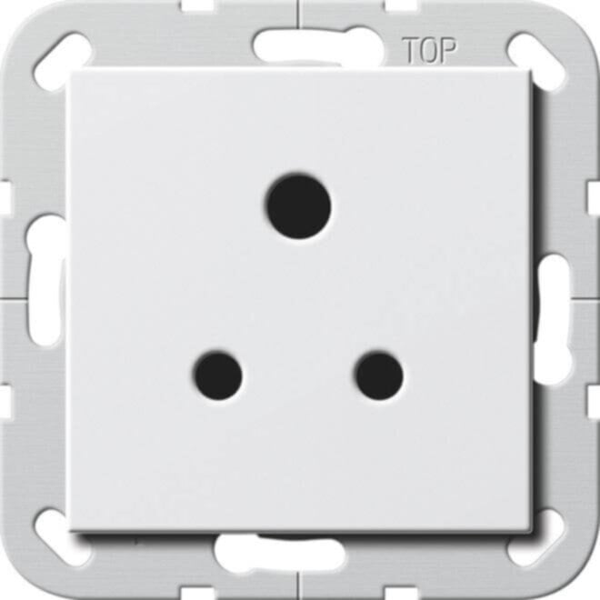 Gira Steckdose Round Pin 5A reinweiß 277203