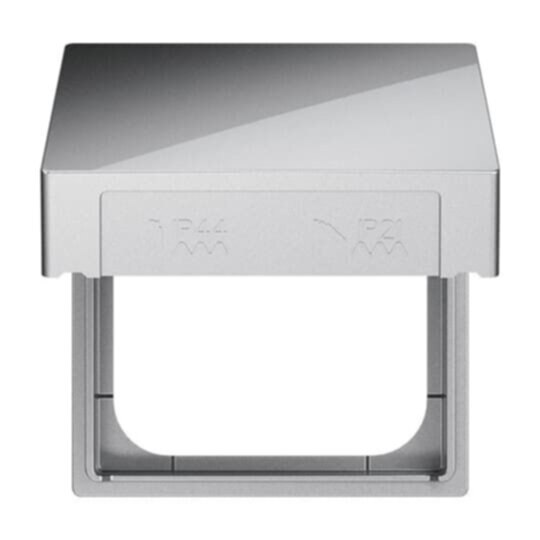 Busch-Jaeger Busch-Jaeger Rahmen 1-fach grau glänzend Klappdeckel Kunststoff 2518-WD-803