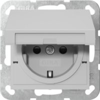 GIRA 4754015 SCHUKO-Steckdose KD+Shutter SRK System 55 Grau matt (lackiert)